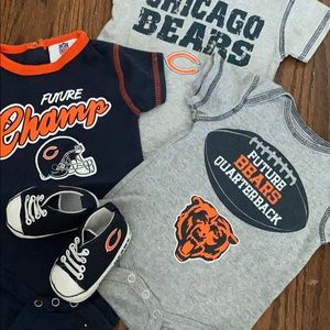 Chicago Bears LOT 0-3 month old sets